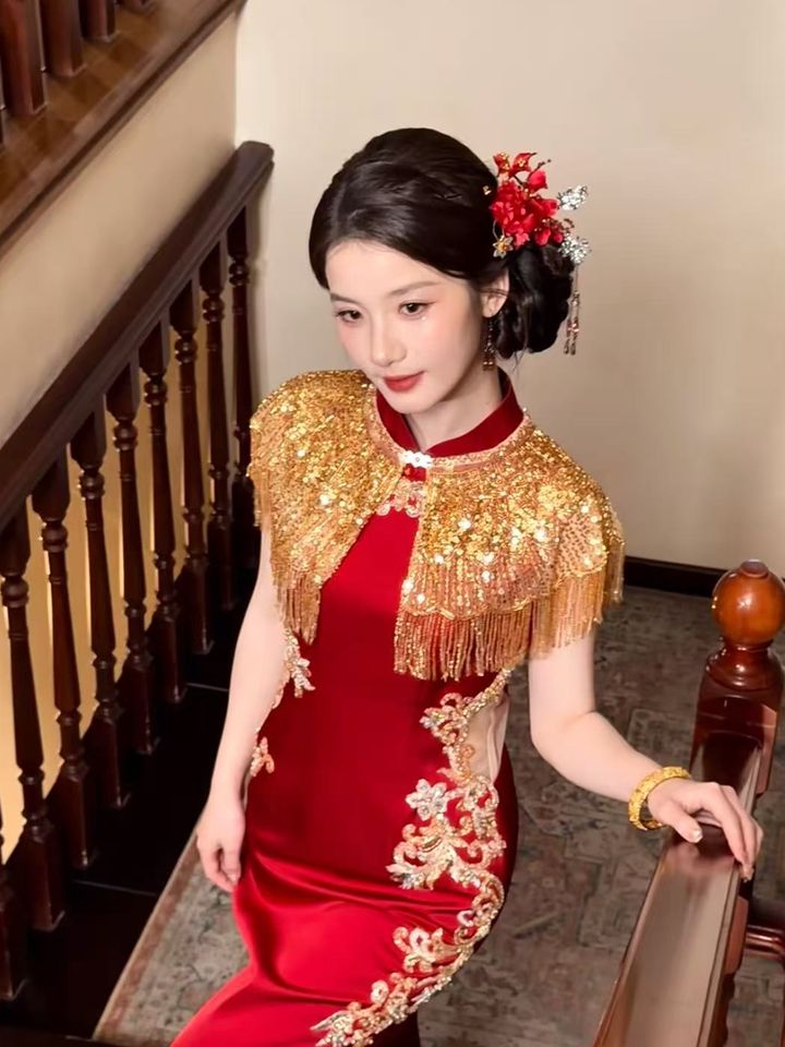 忻州艾都婚纱店中式秀禾与龙凤褂实拍